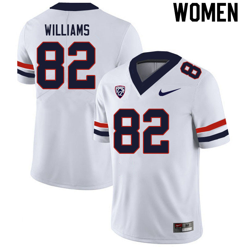 Women #82 Zach Williams Arizona Wildcats College Football Jerseys Sale-White - Click Image to Close